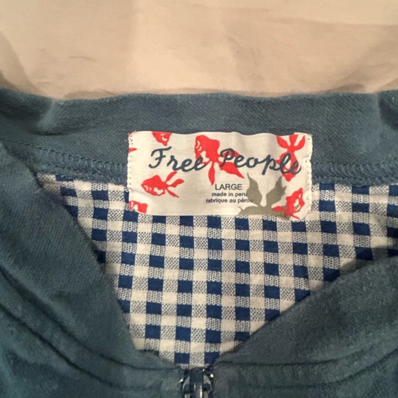 RARE 1998 Vintage Free people zip up sweater: size: large - Picture 3 of 4